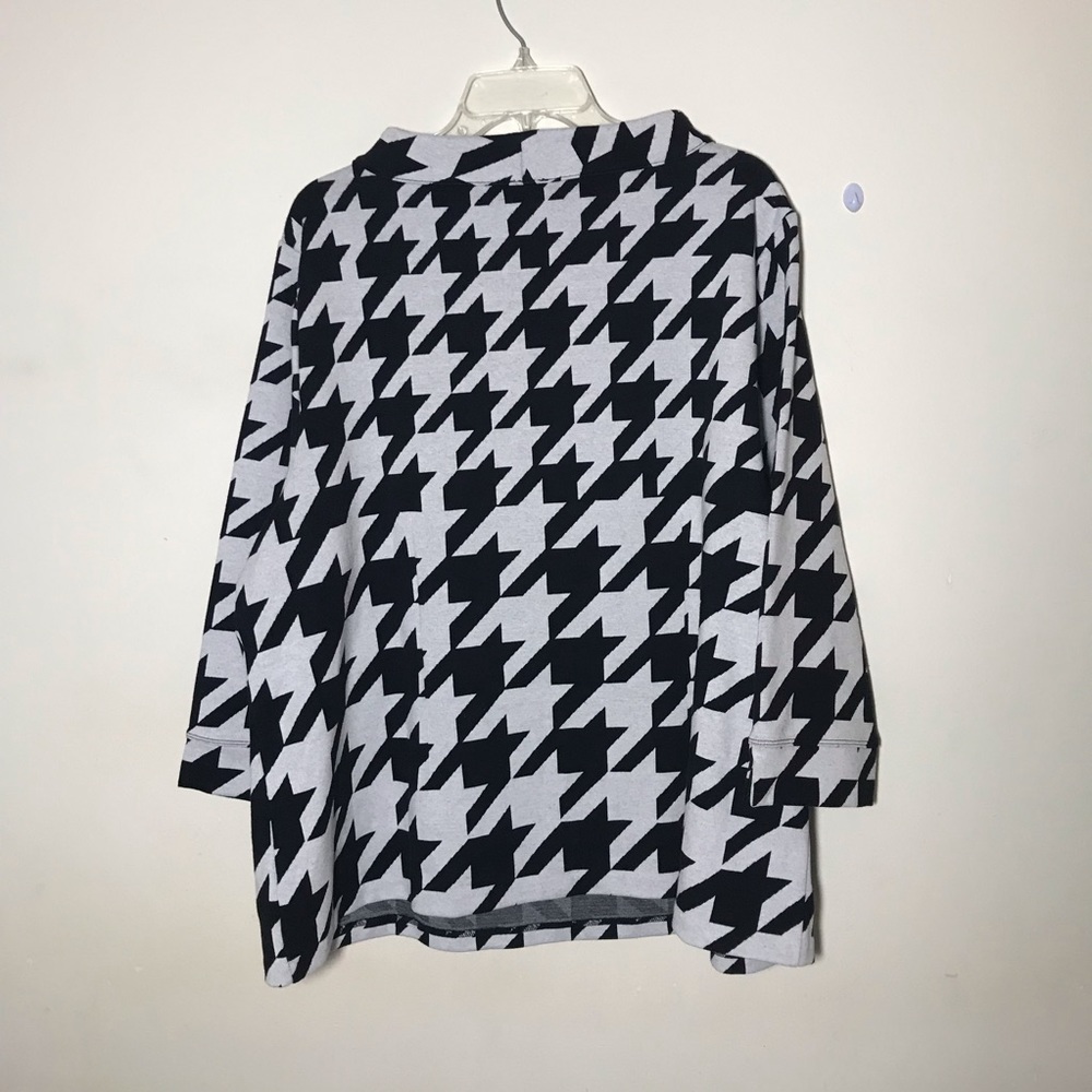 New 3X Talbots pullover sweatshirt sweater houndstooth mod retro